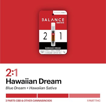 BALANCE CBD DISPOSABLE RATIOS - HAWAIIAN DREAM - 2:1 - 1g